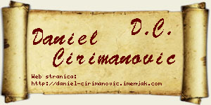 Daniel Ćirimanović vizit kartica
